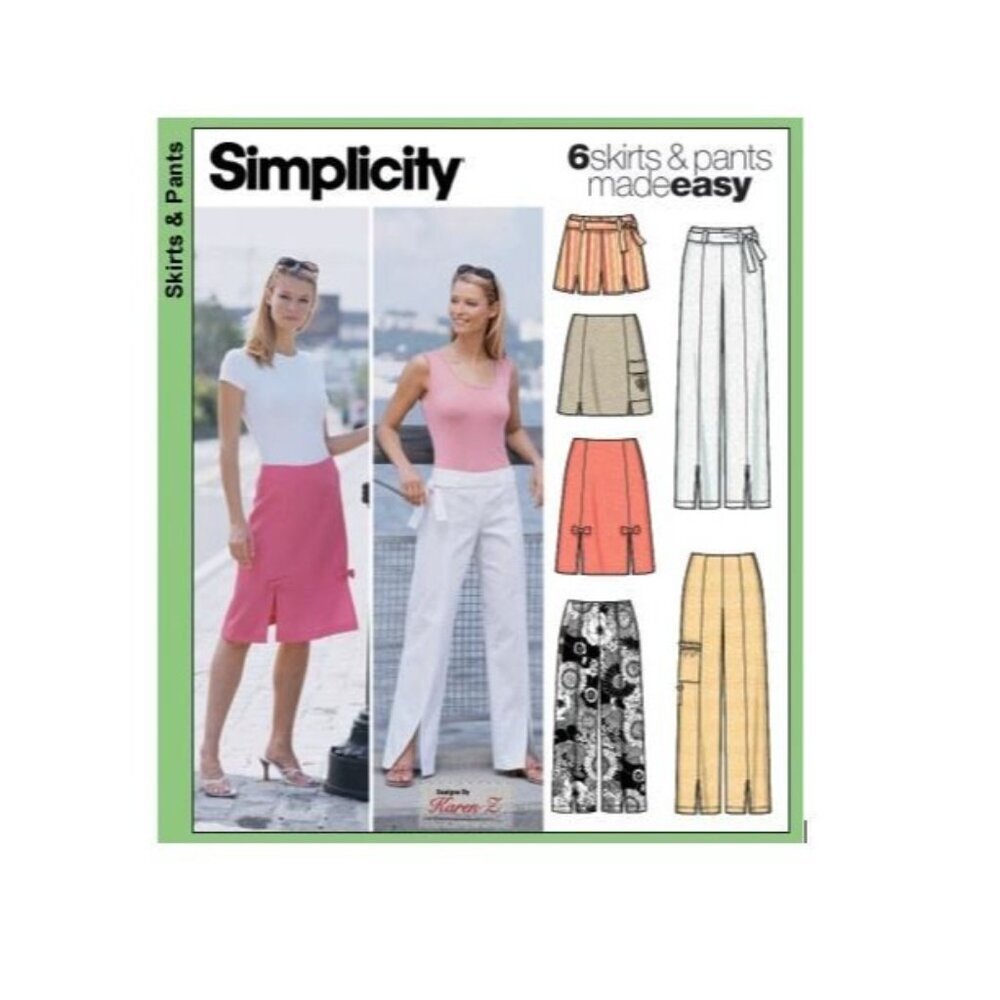 Simplicity Sewing Pattern 5202 Misses Skirts Pants Shorts Size‎ 6-12